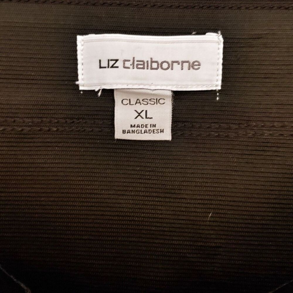 Liz Claiborne Women Classic Pants Hidden Elastic Waist Black Size XL - Picture 6 of 8
